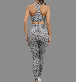 Heather Grey Leopard Set